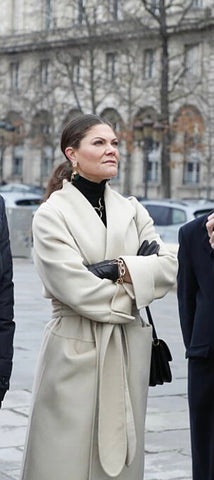 Crown Princess Victoria of Sweden wearing Statement Black gloves by Handsome Stockholm. 