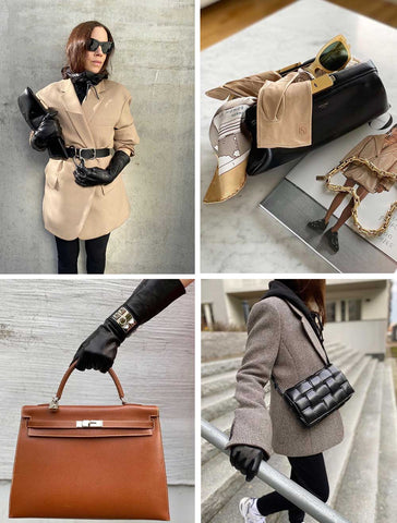 Tina Lundin wearing Handsome Stockholm gloves 